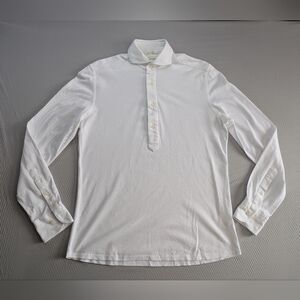 SUITSUPPLY Mens PURE COTTON Long Sleeve White Button Up Polo Size 15 1/2- 15 3/4